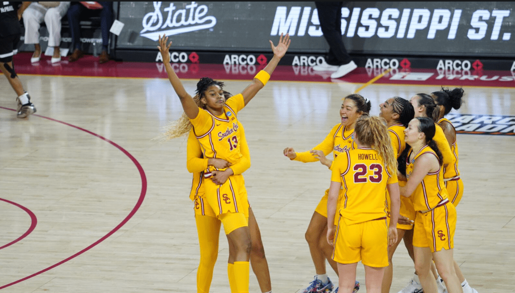 Kiki Iriafen leads USC to win over Mississippi State in second round of March&nbsp;Madness