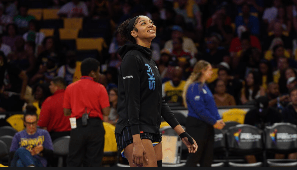 History made in Hollywood: Angel Reese dominates as Sky beat&nbsp;Sparks.